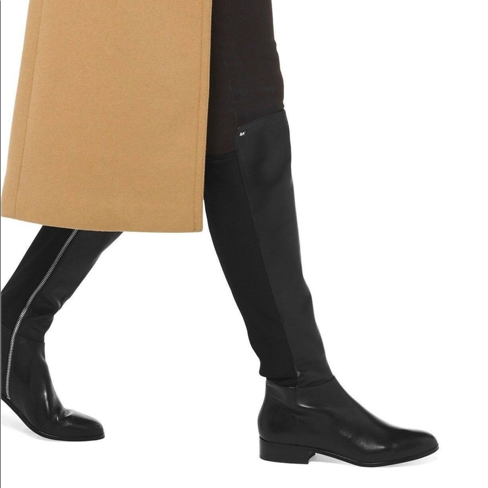 Michael Kors Bromley Leather & Stretch Tall Boots